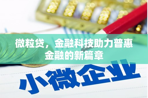 邯郸微粒贷，金融科技助力普惠金融的新篇章