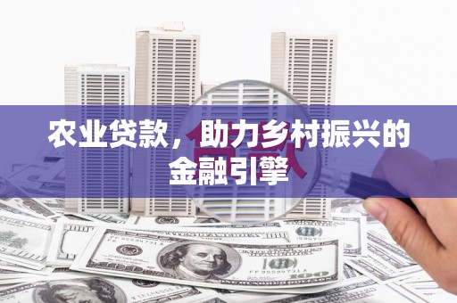 邯郸农业贷款，助力乡村振兴的金融引擎