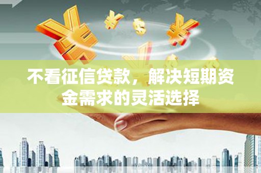 邯郸不看征信贷款，解决短期资金需求的灵活选择