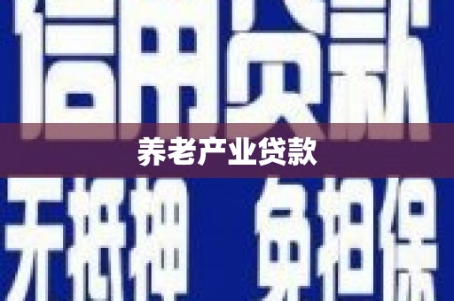 邯郸养老产业贷款