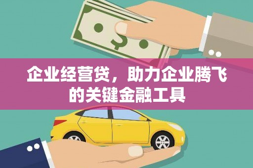 邯郸企业经营贷，助力企业腾飞的关键金融工具