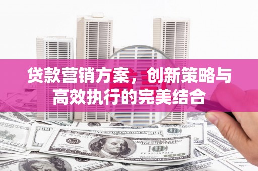 邯郸贷款营销方案，创新策略与高效执行的完美结合