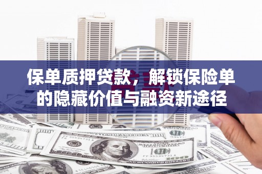邯郸保单质押贷款，解锁保险单的隐藏价值与融资新途径