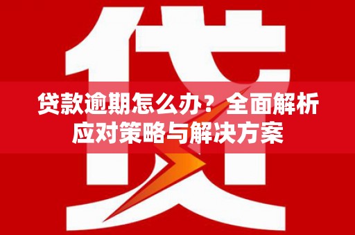 邯郸贷款逾期怎么办？全面解析应对策略与解决方案