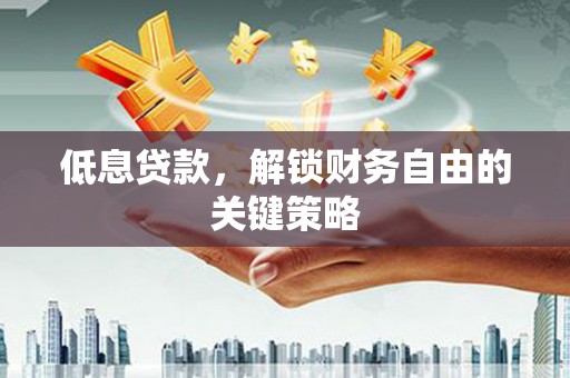 邯郸低息贷款，解锁财务自由的关键策略