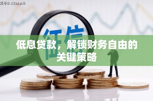 邯郸低息贷款，解锁财务自由的关键策略