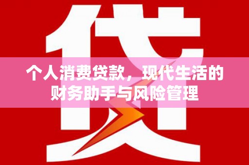 邯郸个人消费贷款，现代生活的财务助手与风险管理