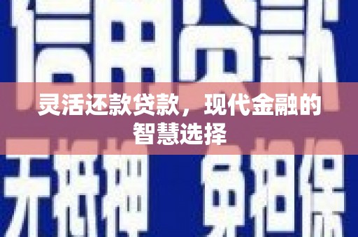邯郸灵活还款贷款，现代金融的智慧选择