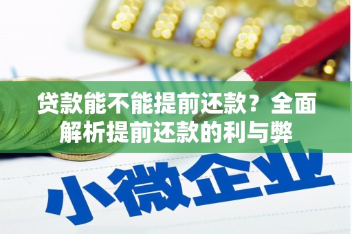 邯郸贷款能不能提前还款？全面解析提前还款的利与弊