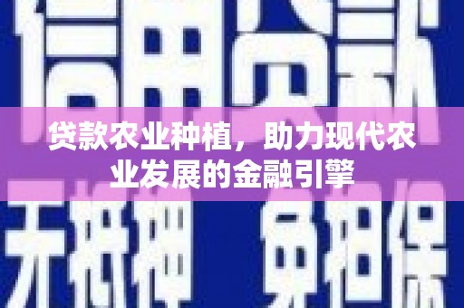 邯郸贷款农业种植，助力现代农业发展的金融引擎
