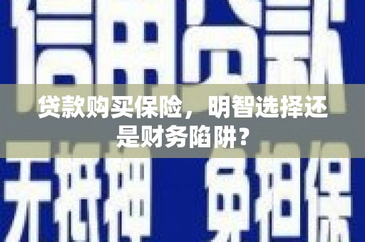 邯郸贷款购买保险，明智选择还是财务陷阱？
