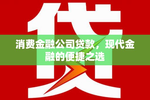 邯郸消费金融公司贷款，现代金融的便捷之选