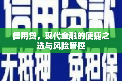 邯郸信用贷，现代金融的便捷之选与风险管控