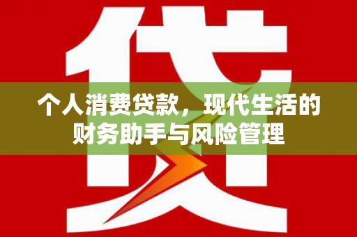 邯郸个人消费贷款，现代生活的财务助手与风险管理
