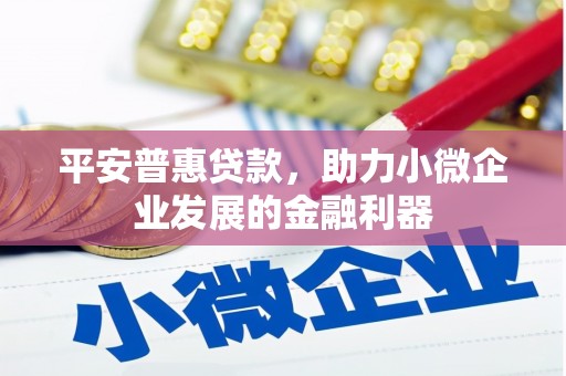 邯郸平安普惠贷款，助力小微企业发展的金融利器