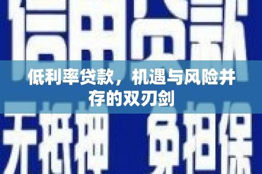 邯郸低利率贷款，机遇与风险并存的双刃剑