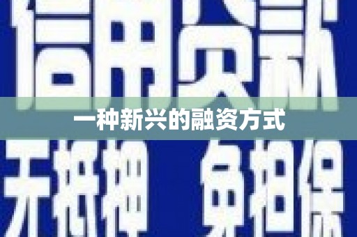 邯郸一种新兴的融资方式